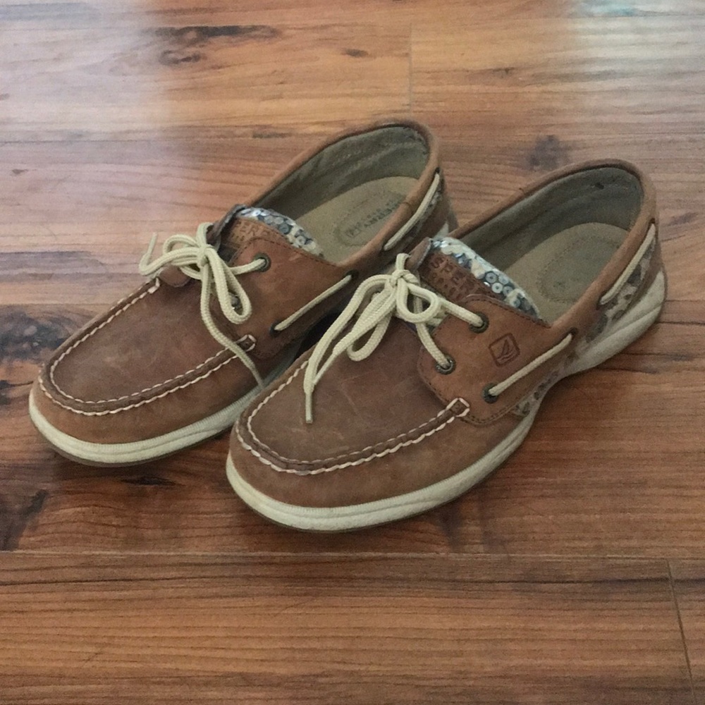 Sperry Top Sider with Cheetah sequin accents